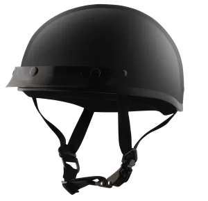 Detour Helmets D.O.T. Gloss Black Half Helmet for Motorcycle Riders with Visor