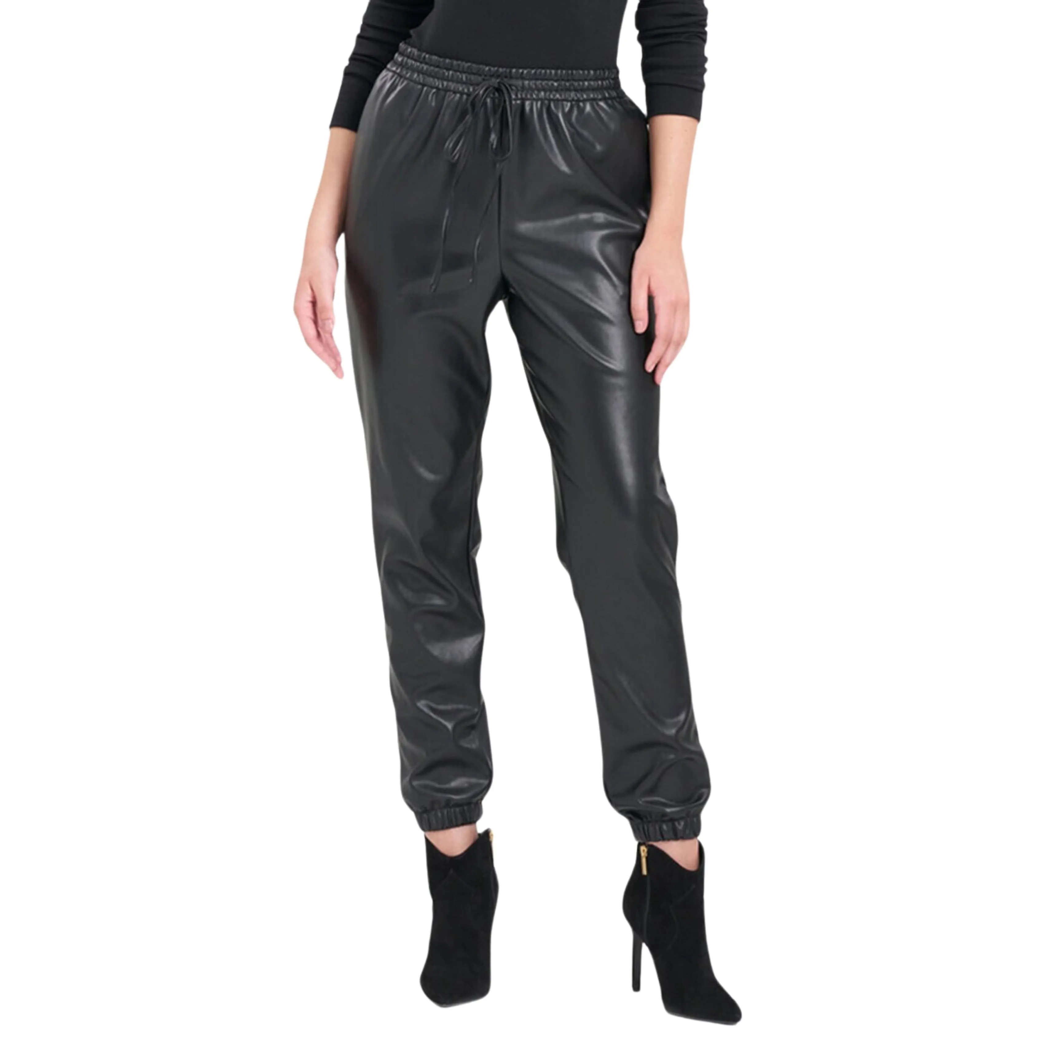 DOLLHOUSE - Faux-Leather Jogger Pants