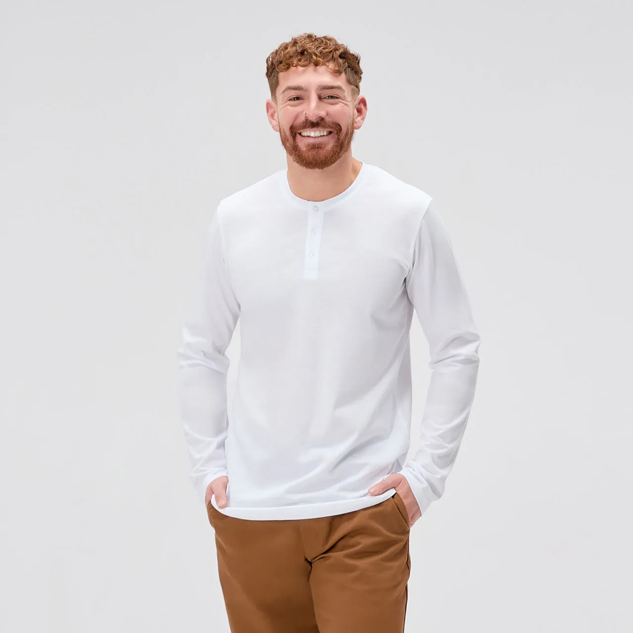 Dual Blend Henley Long Sleeve