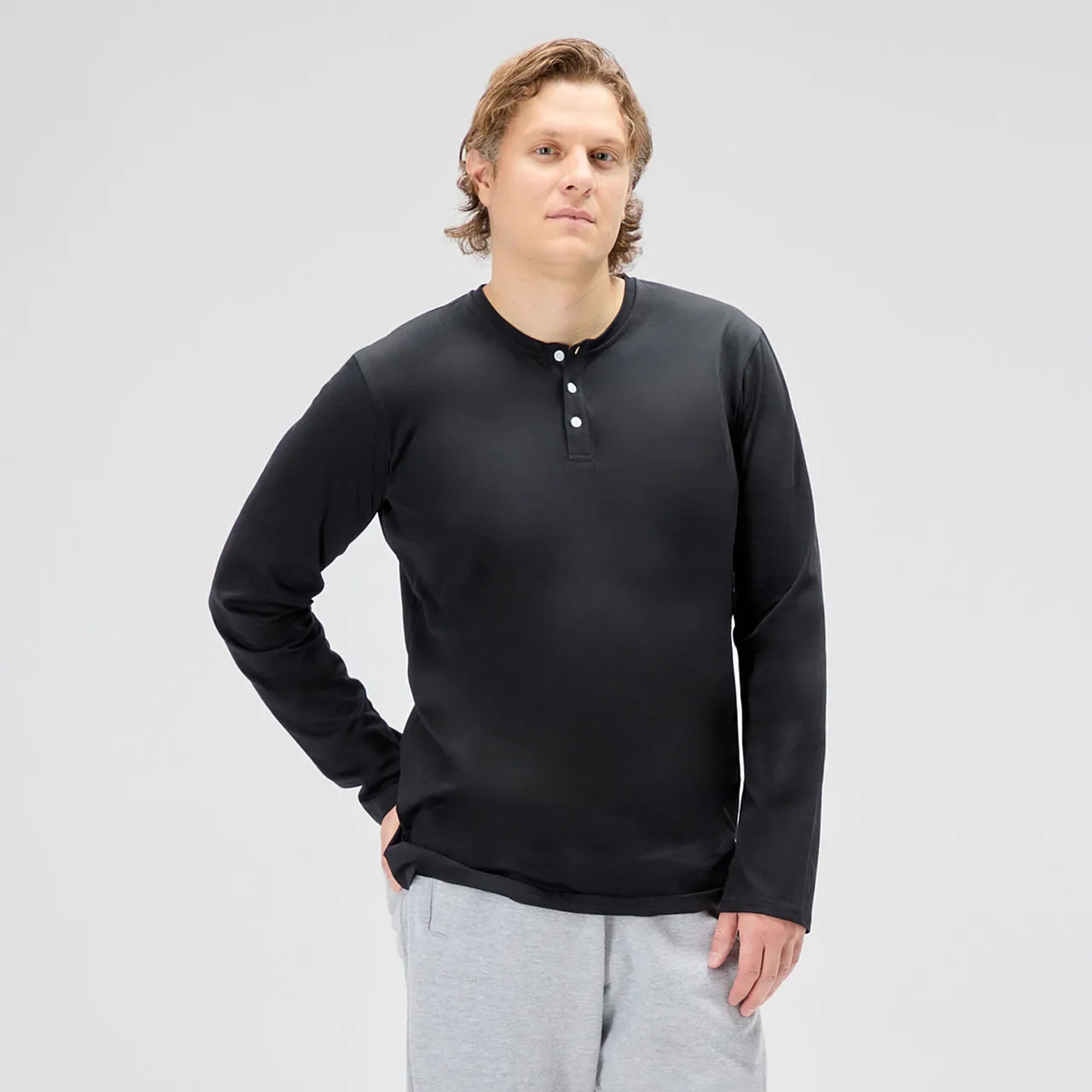 Dual Blend Henley Long Sleeve