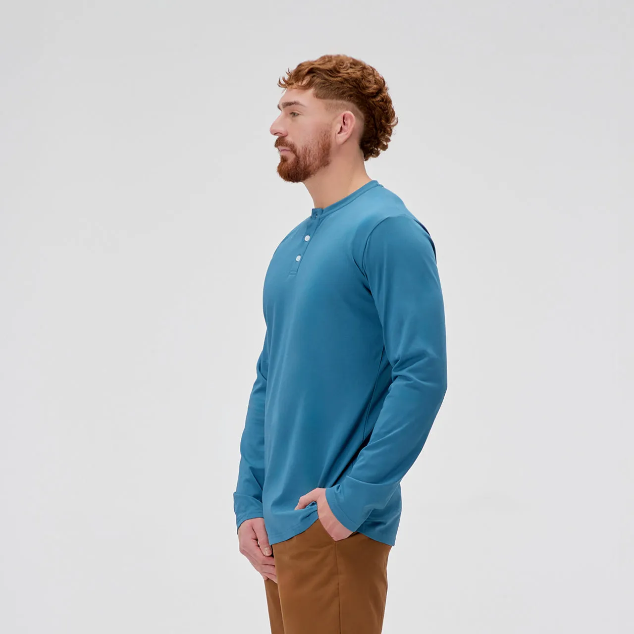 Dual Blend Henley Long Sleeve