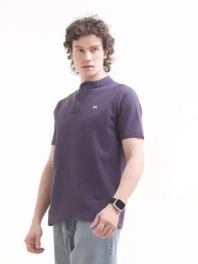 Dusky Purple Henley T-shirt