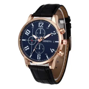 Elegant Professional Watch with Leather Band