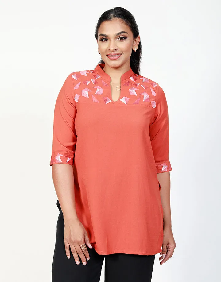 Embroidered Kurtha with ¾ Sleeves