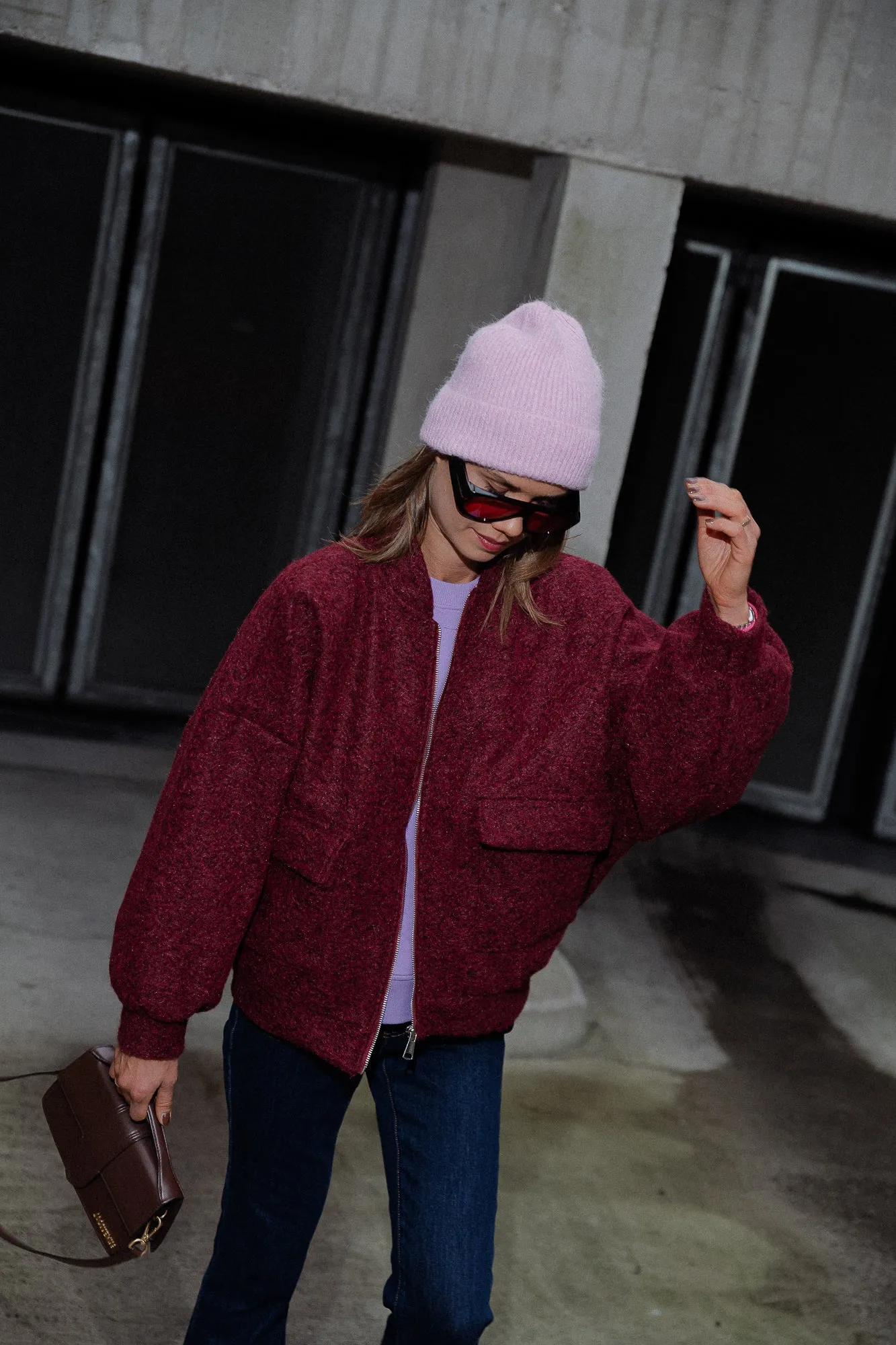 Emy bomber jacket burgundy