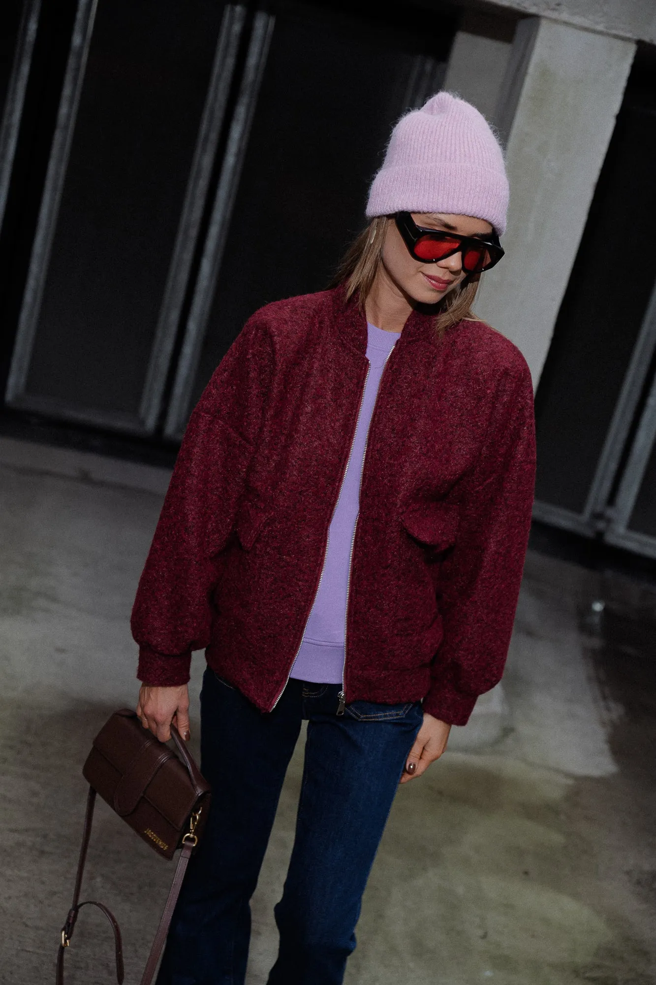 Emy bomber jacket burgundy