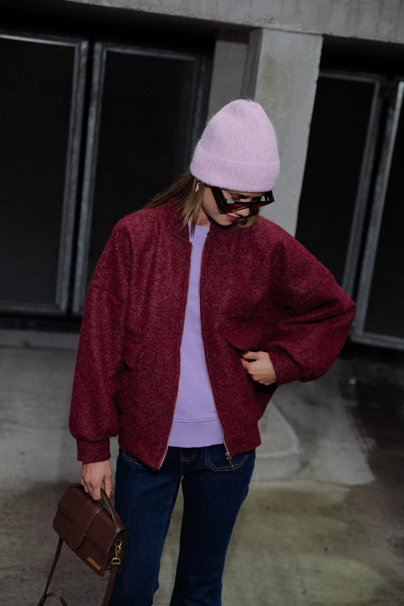 Emy bomber jacket burgundy