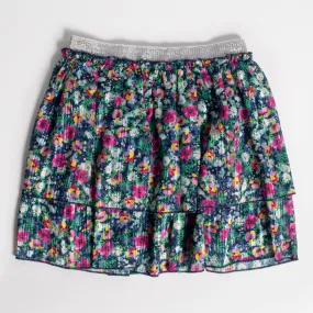 Festive Floral Tiered Skirt