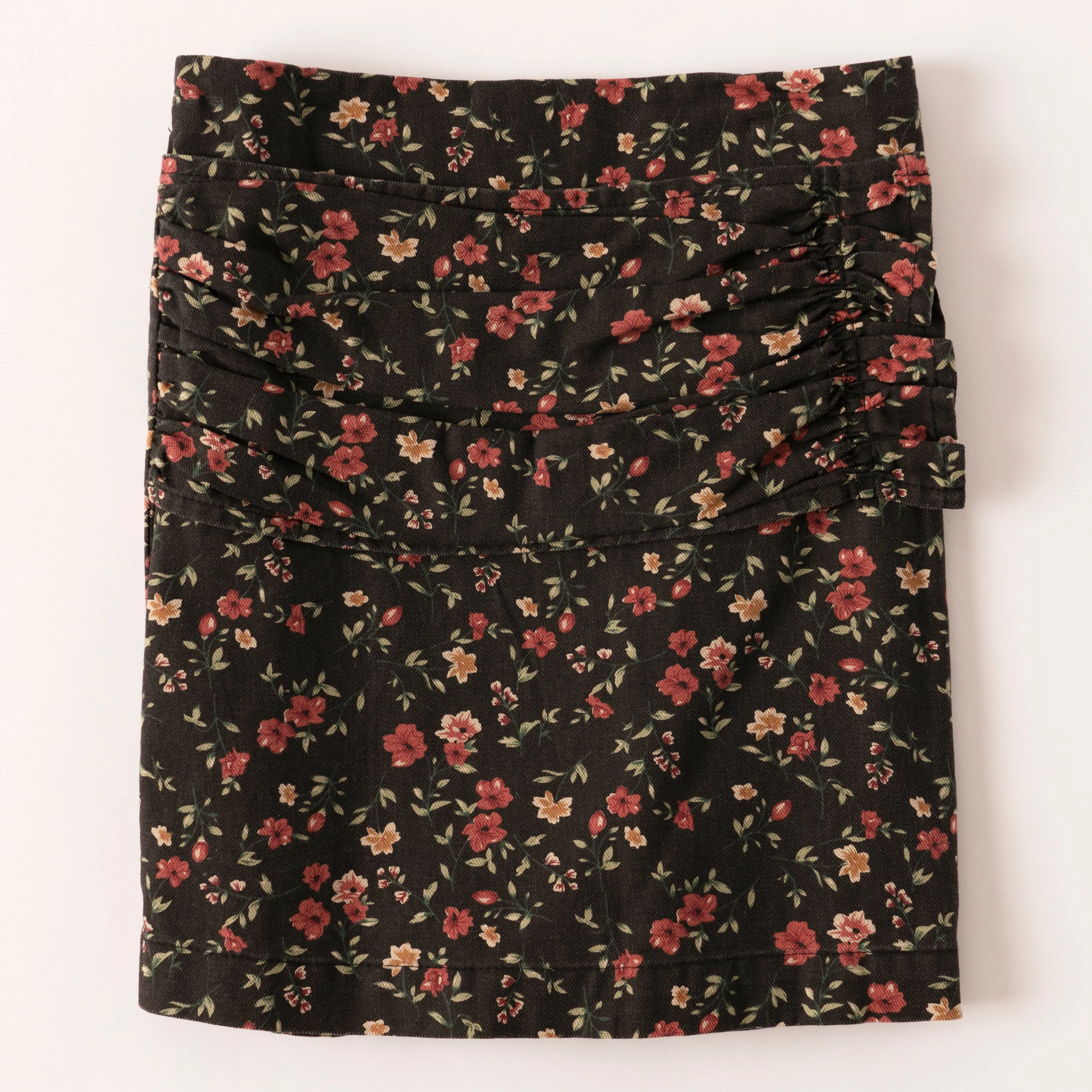 Floral Ruffle Wrap Skirt