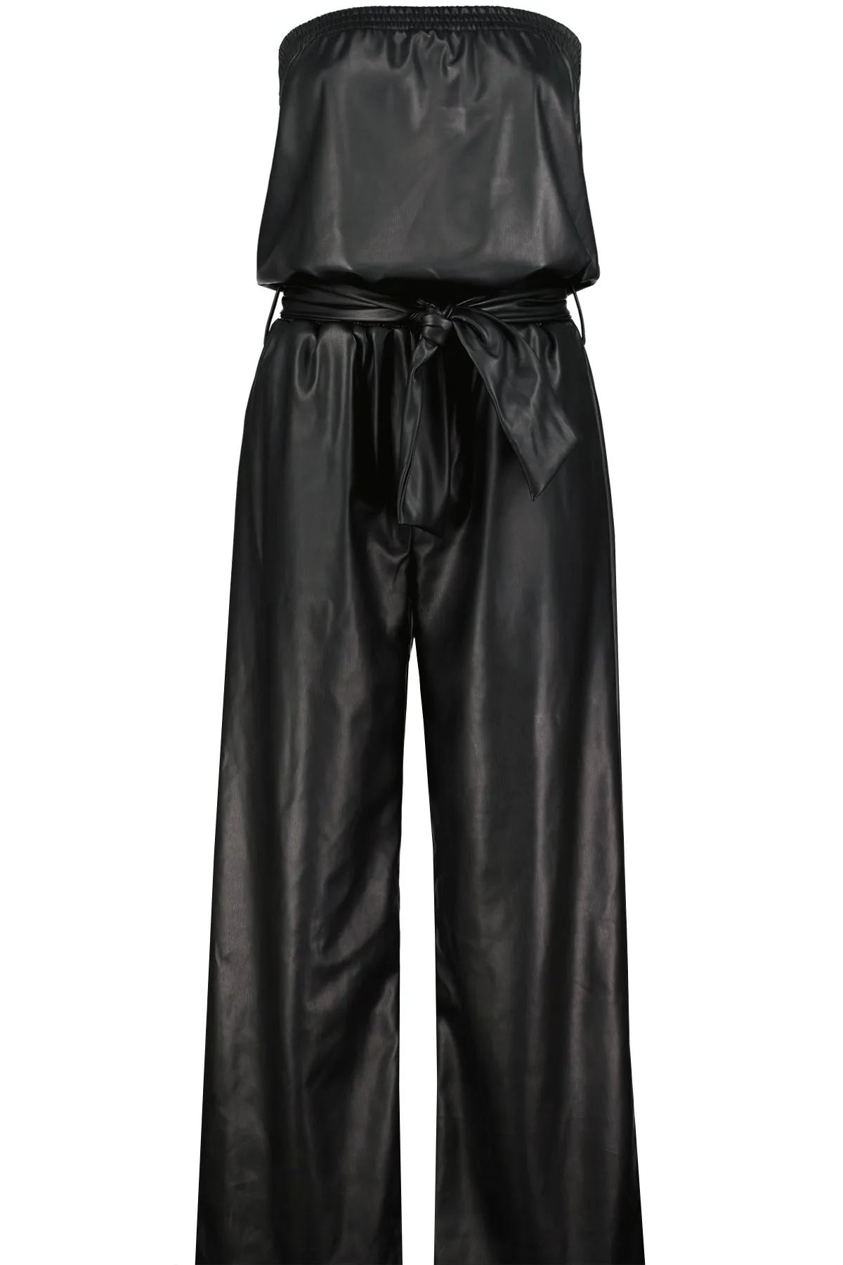 Glam Slam Vegan Leather Jumpsuit