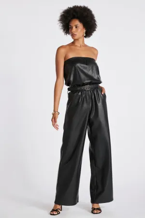 Glam Slam Vegan Leather Jumpsuit