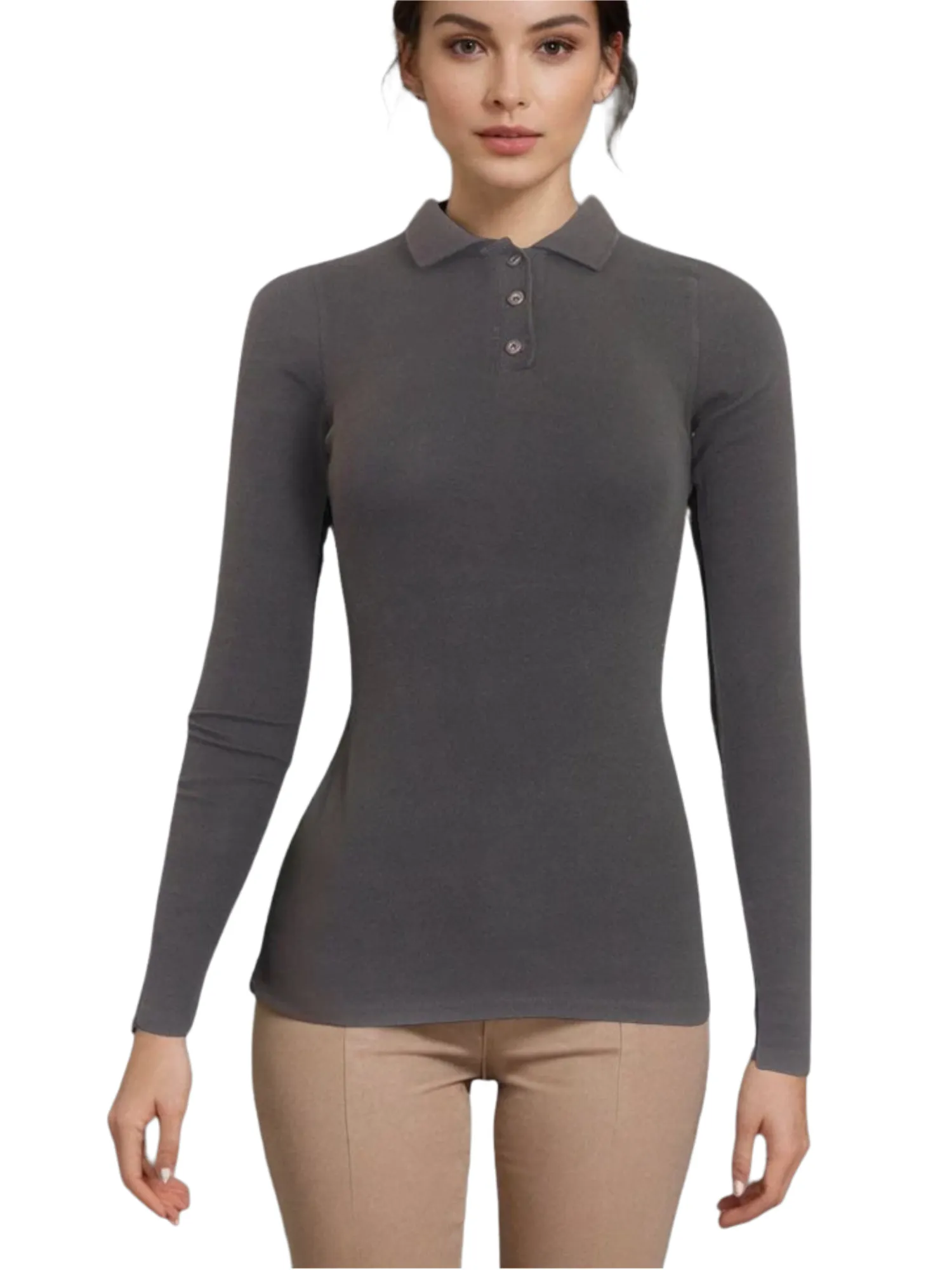 Hard Tail Long Sleeve Cotton Polo Shirt (T-162)