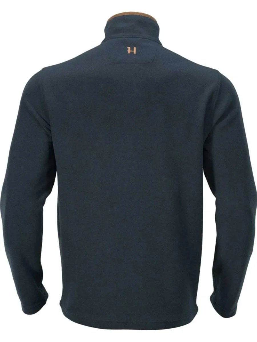 Harkila Sandhem 200 Quarter Zip Fleece Pullover - Mens Polartec - Dark Navy