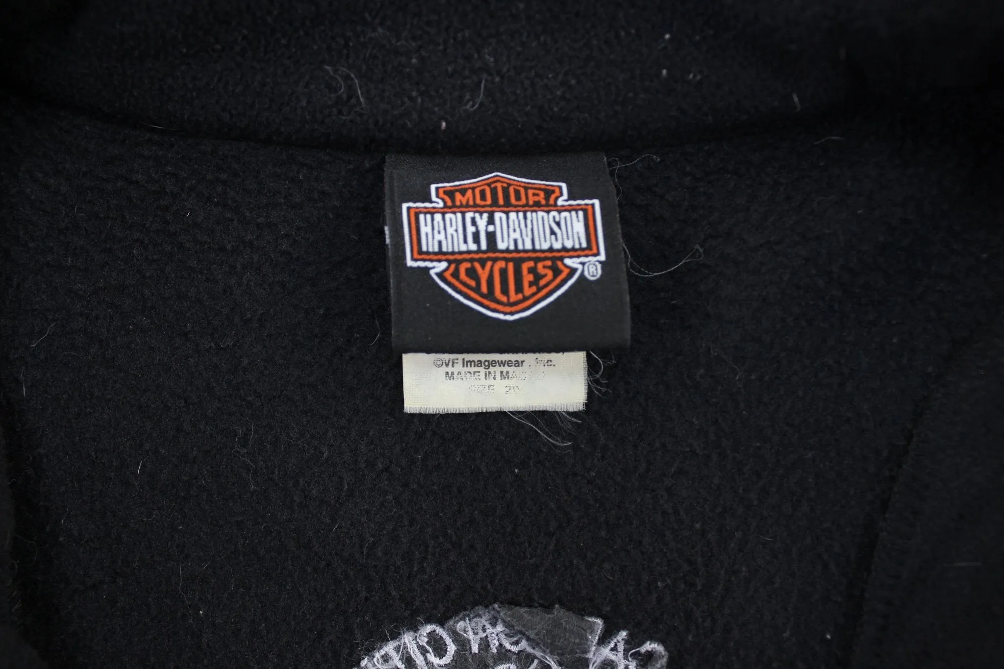 Harley Davidson Motorcycles Carson City, Nevada Black Fleece Zip Up Vest