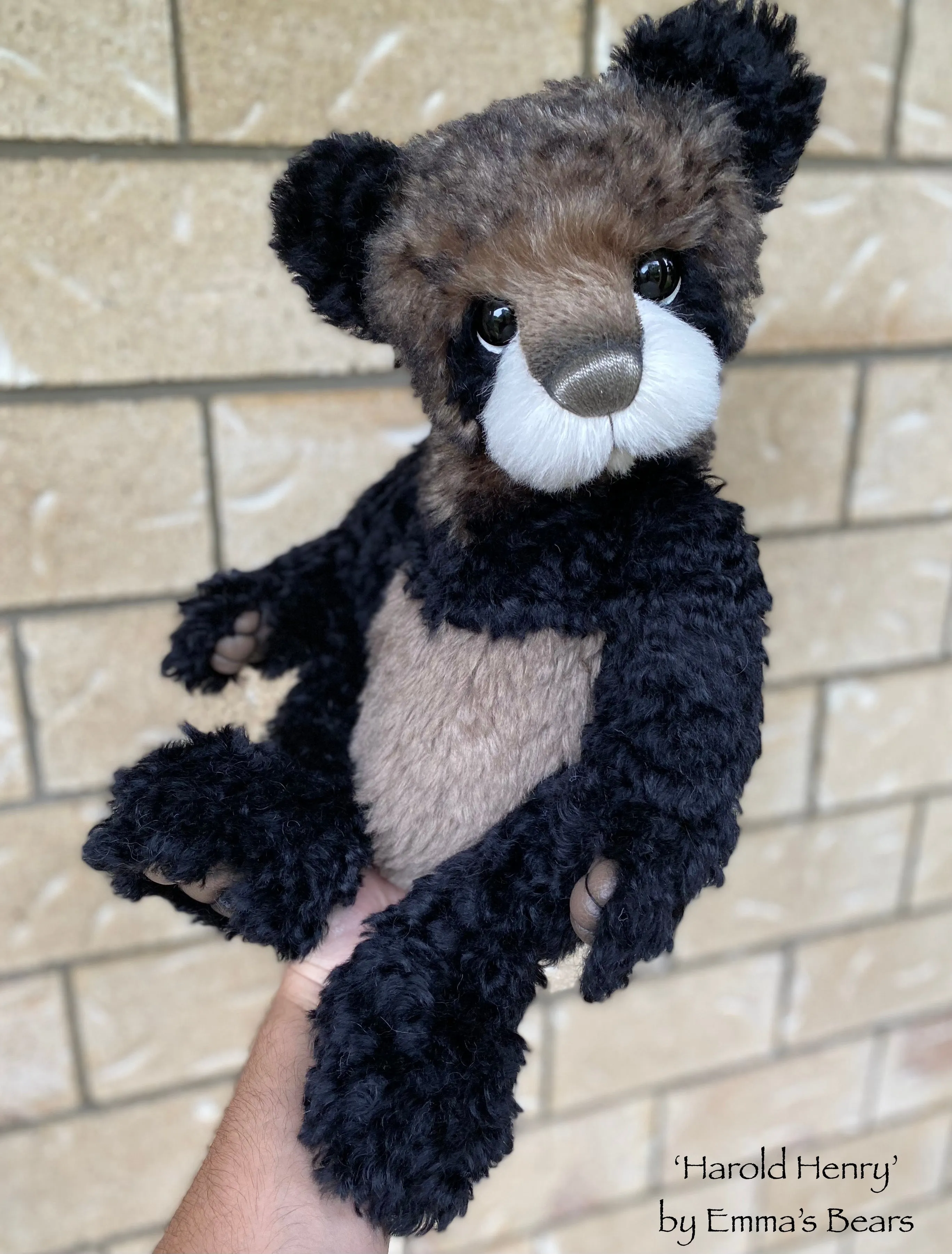 Harold Henry - 18" Kid Mohair and Alpaca Artist Baby Bear by Emma's Bears - OOAK