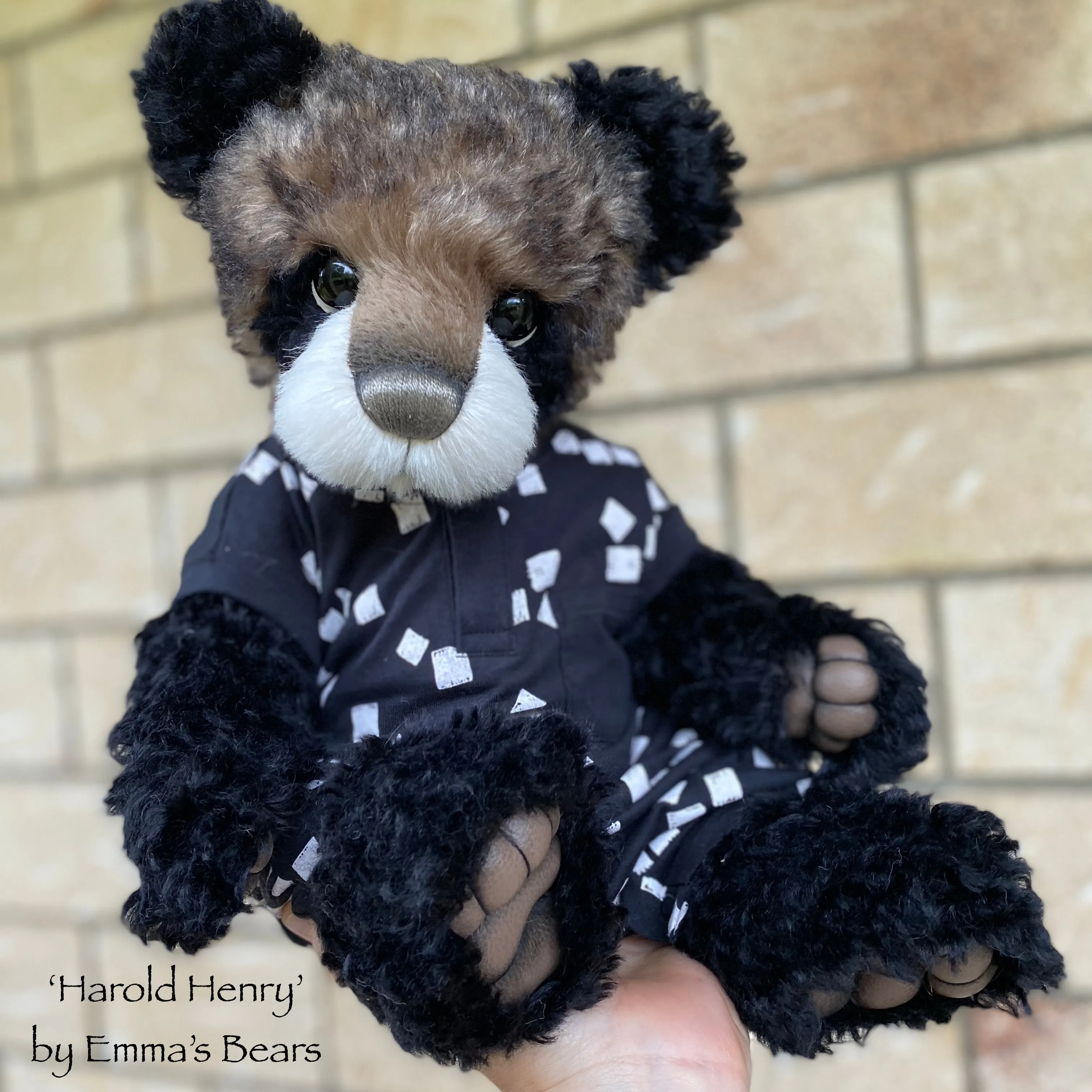 Harold Henry - 18" Kid Mohair and Alpaca Artist Baby Bear by Emma's Bears - OOAK