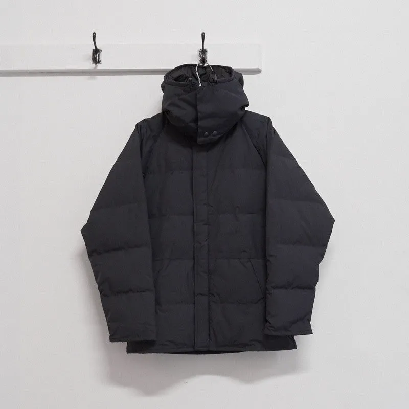 high neck hooded down jacket