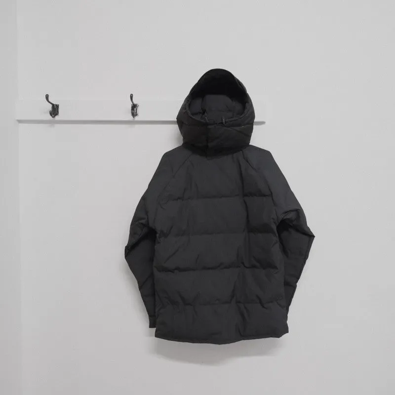 high neck hooded down jacket