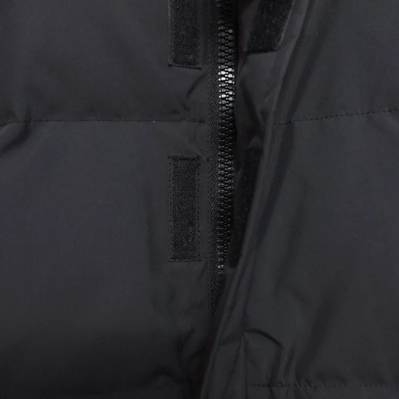 high neck hooded down jacket