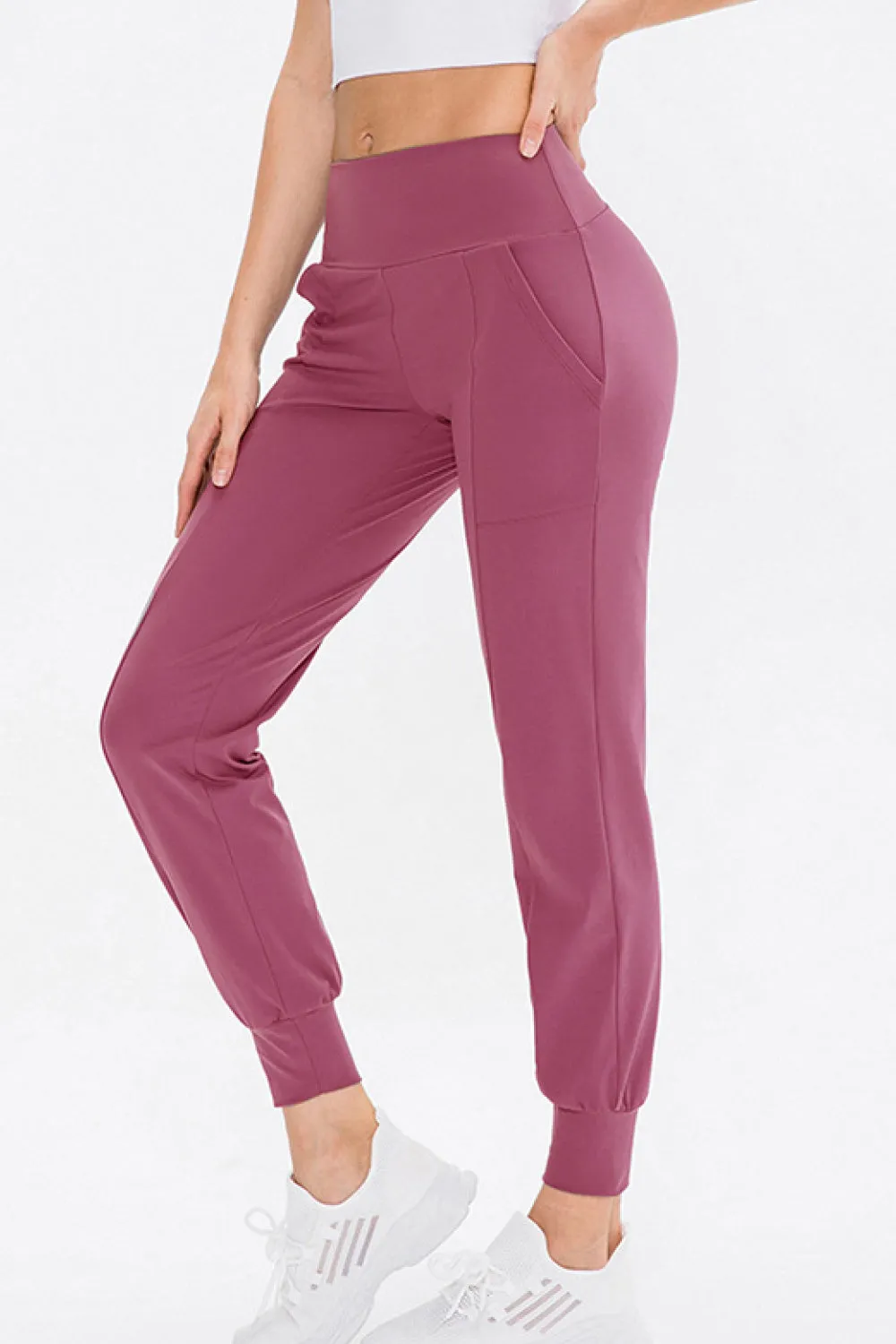 High-Waist Joggers with Pockets