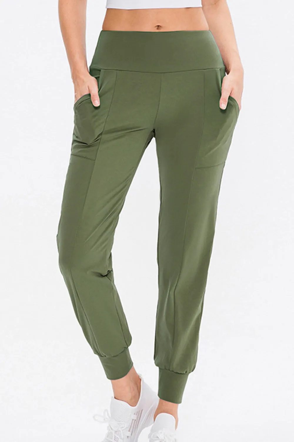 High-Waist Joggers with Pockets