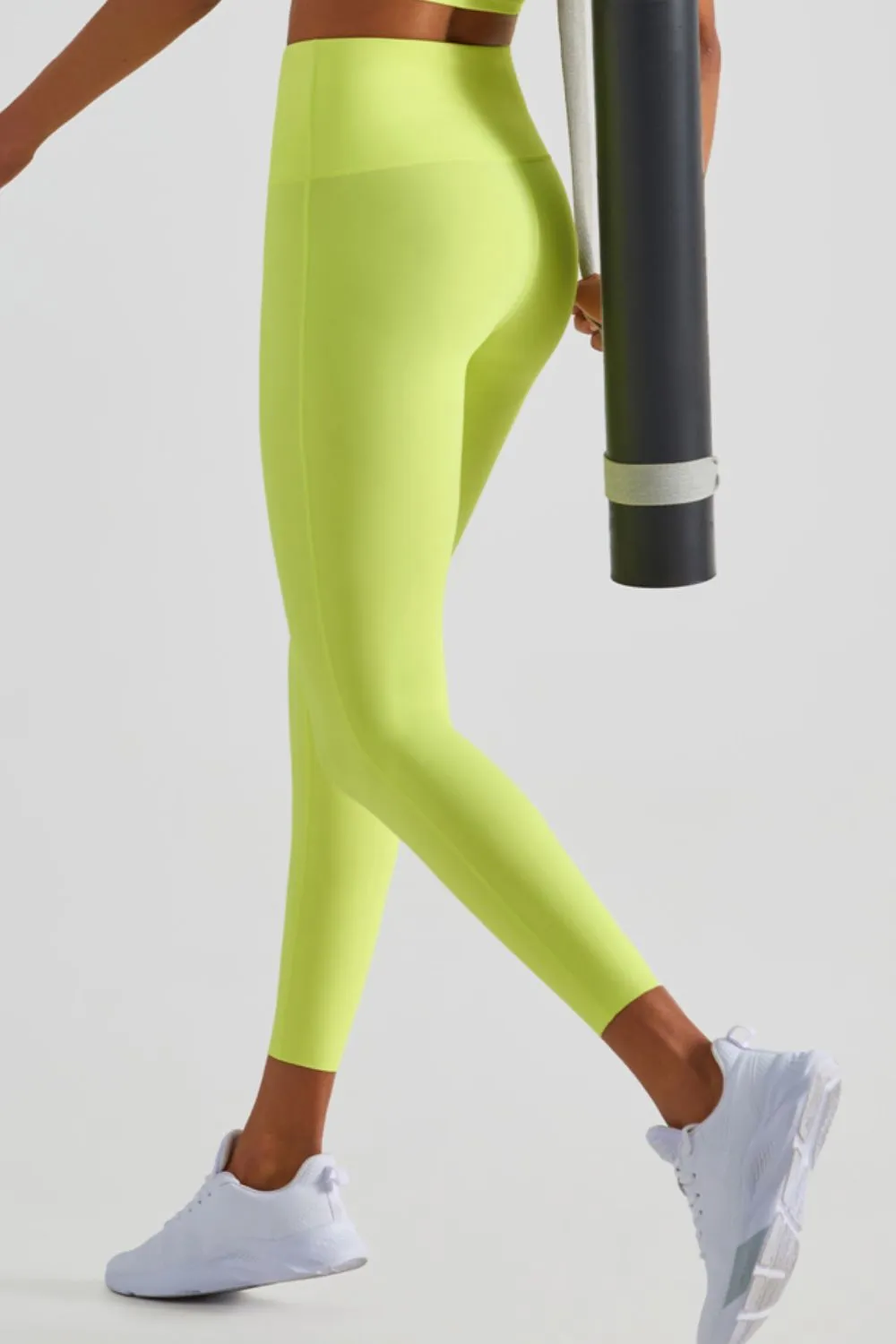 High Waist Seamless Ankle-Length Yoga Leggings