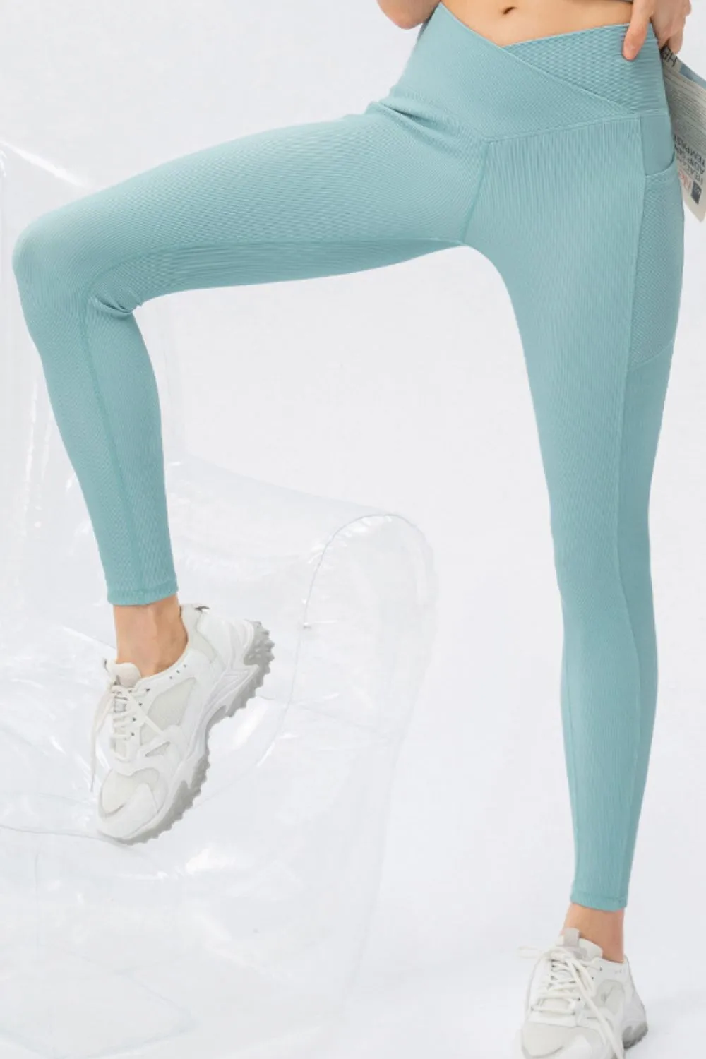 Highly Stretchy Crossover Waist Yoga Leggings