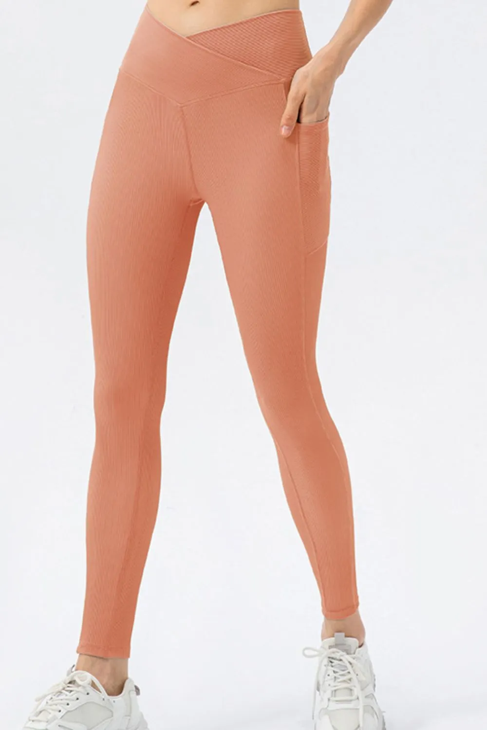 Highly Stretchy Crossover Waist Yoga Leggings