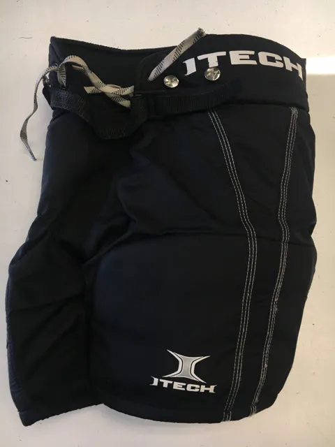 Itech Black Youth Size Medium Used Hockey Pants