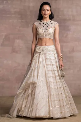 Ivory Bow Lehenga