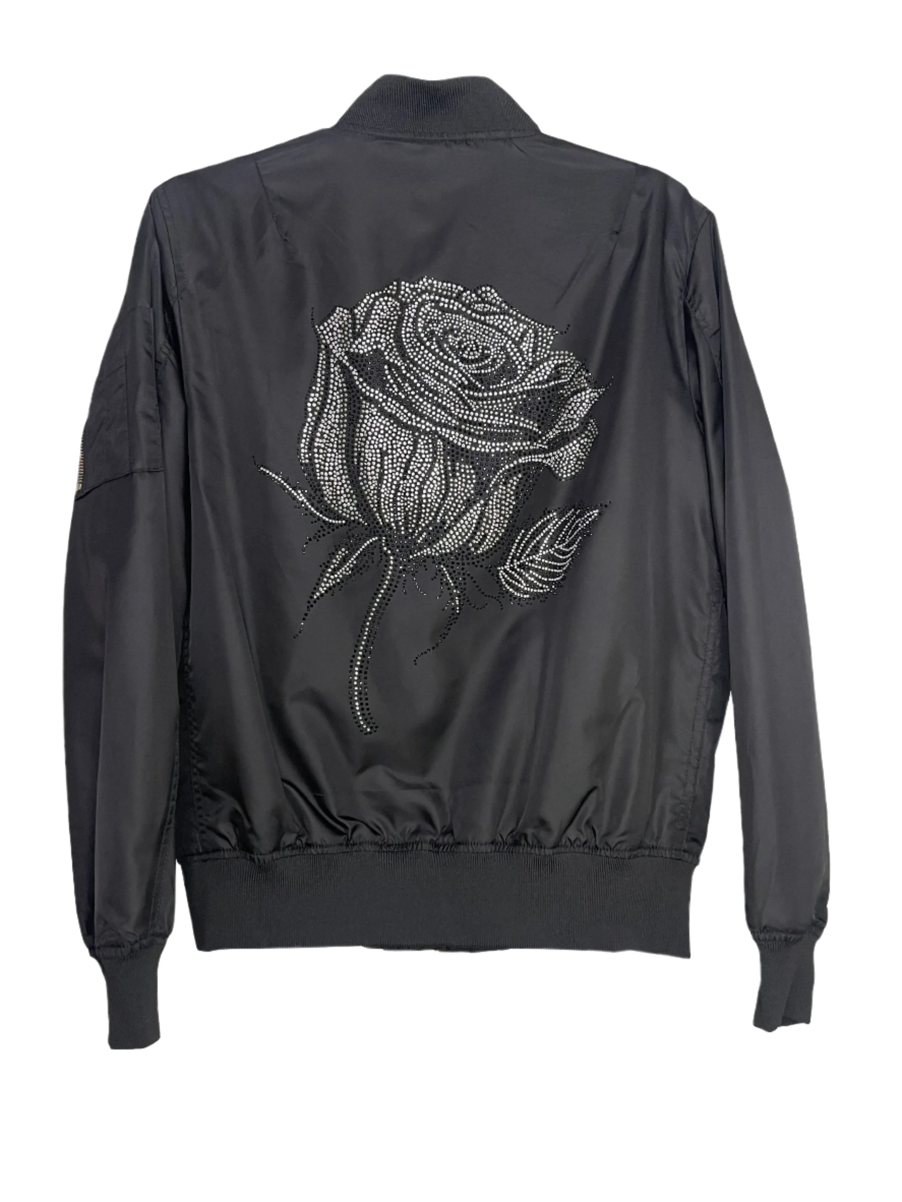 Jacket, Bomber Black, Metallic Rose