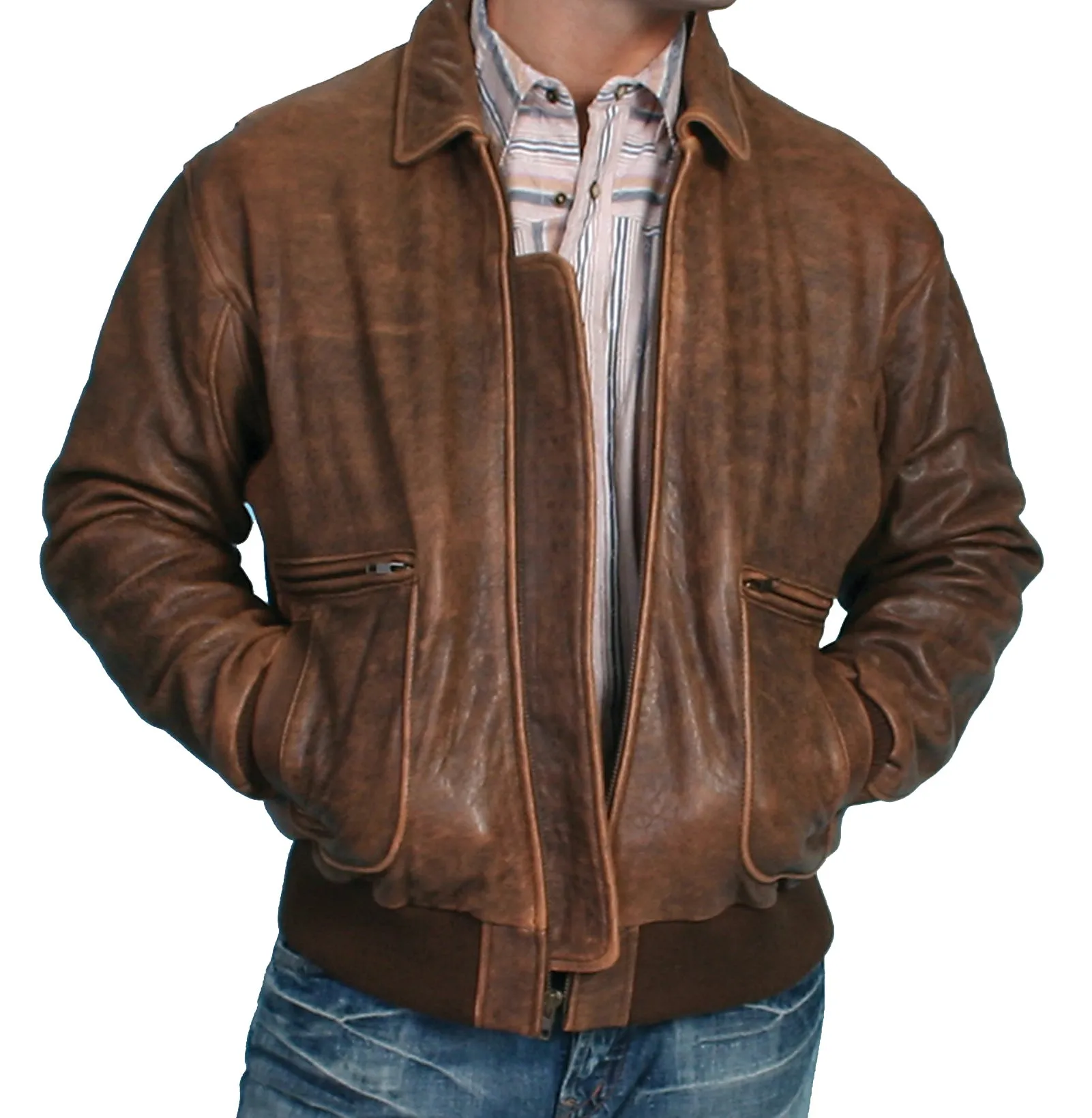 Jacket, Leather Bomber Jacket, Aero Squadron Collection - Style 714