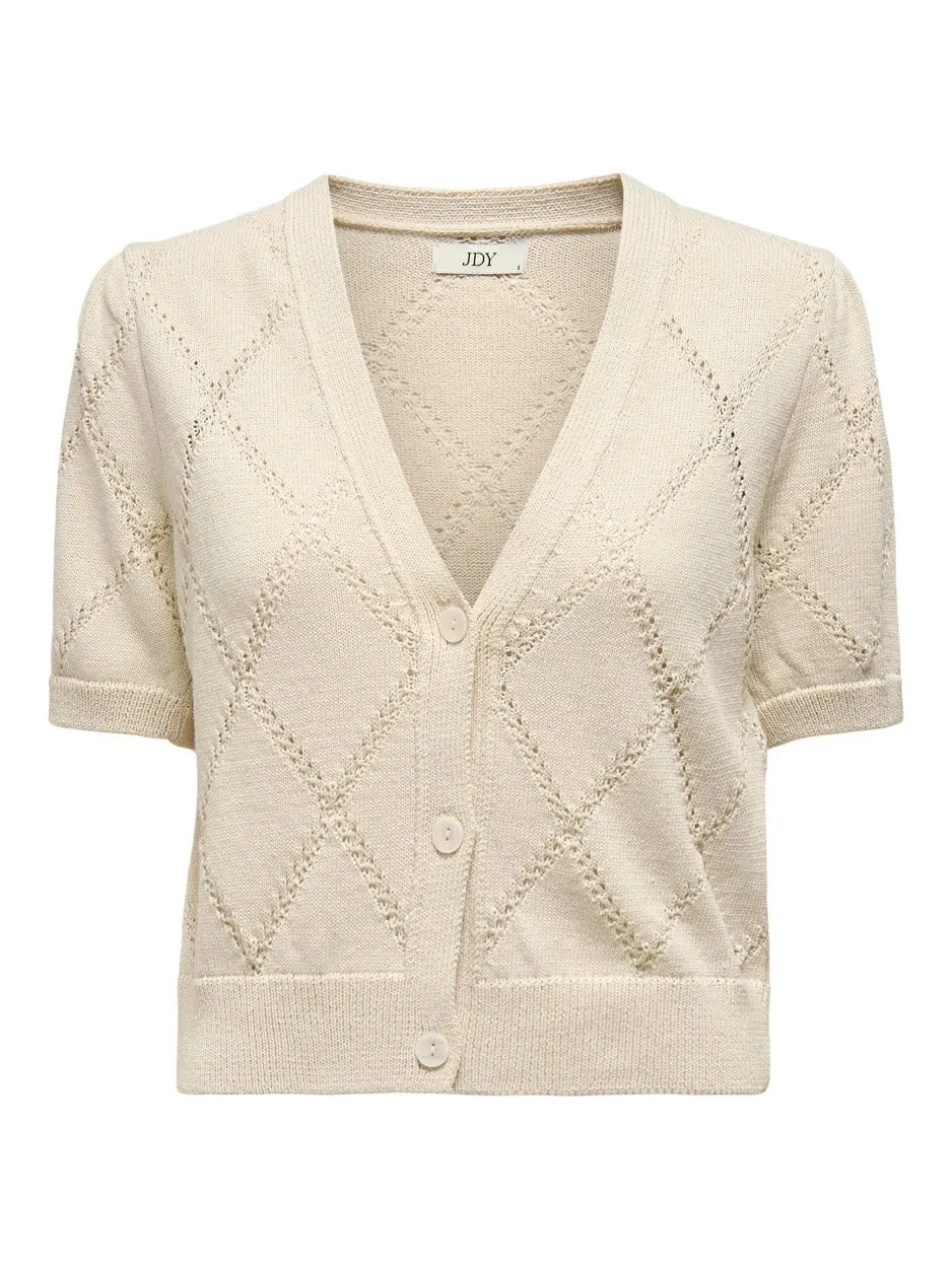 Jdythea Life Diamond 2/4 Cardigan K - Ecru