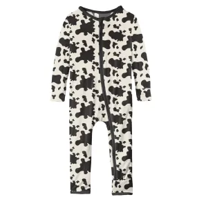 KicKee Pants Cow Print Coverall with Zipper