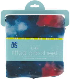 KicKee Pants Red Ginger Galaxy Fitted Crib Sheet