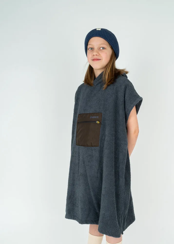 Kinder-Surf-Poncho MALIA Anthracite