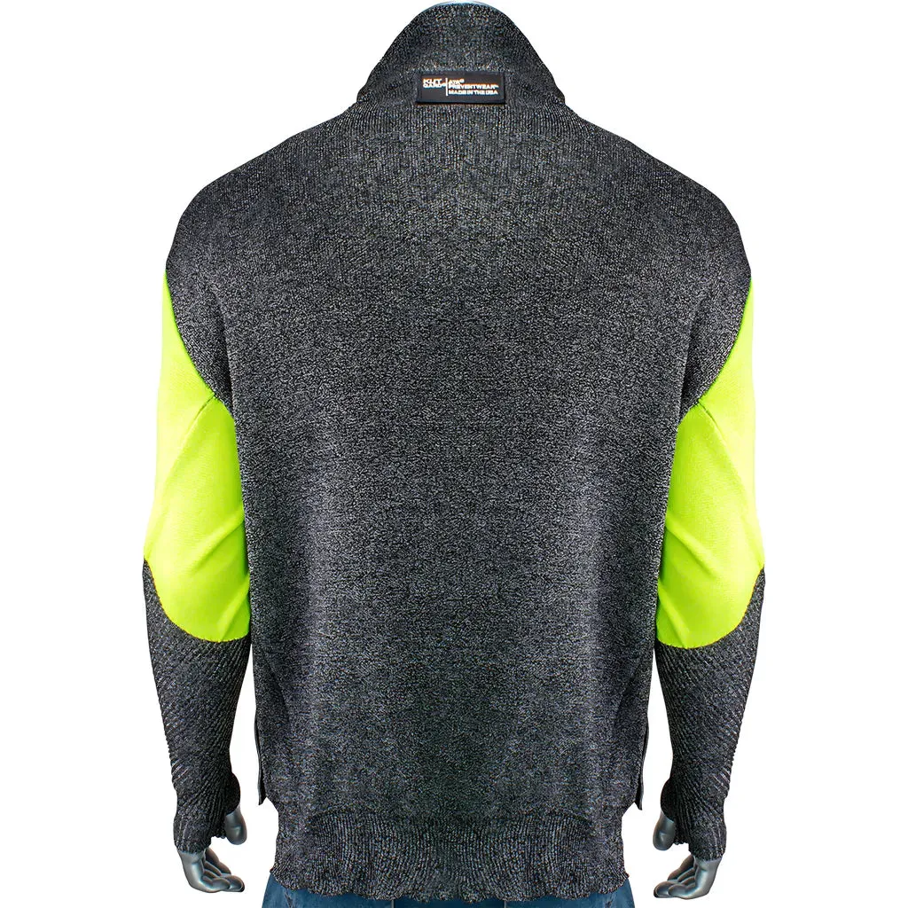 Kut Gard P601BP4CMHVBPP1TH-3XL ATA Blended Cut Resistant Pullover with Hi-Vis Sleeves