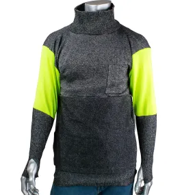 Kut Gard P601BP4CMHVBPP1TH-3XL ATA Blended Cut Resistant Pullover with Hi-Vis Sleeves