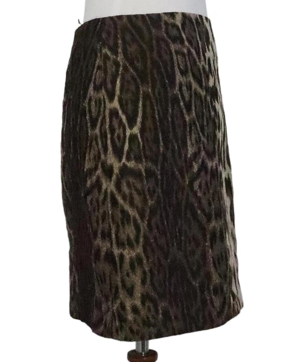 Lanvin Leopard Print Skirt sz 8