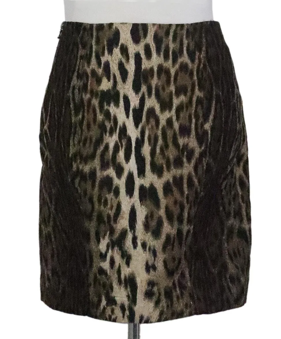 Lanvin Leopard Print Skirt sz 8