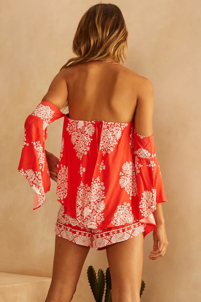 Light The Path Romper Red