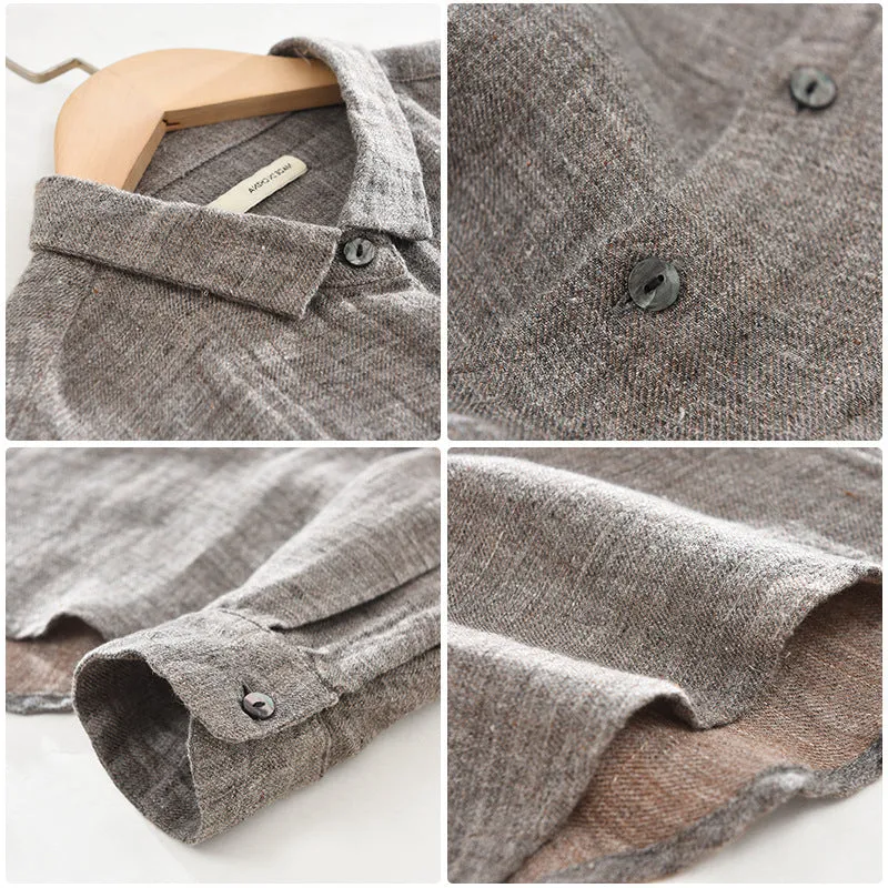 Linen Long-sleeved Shirt