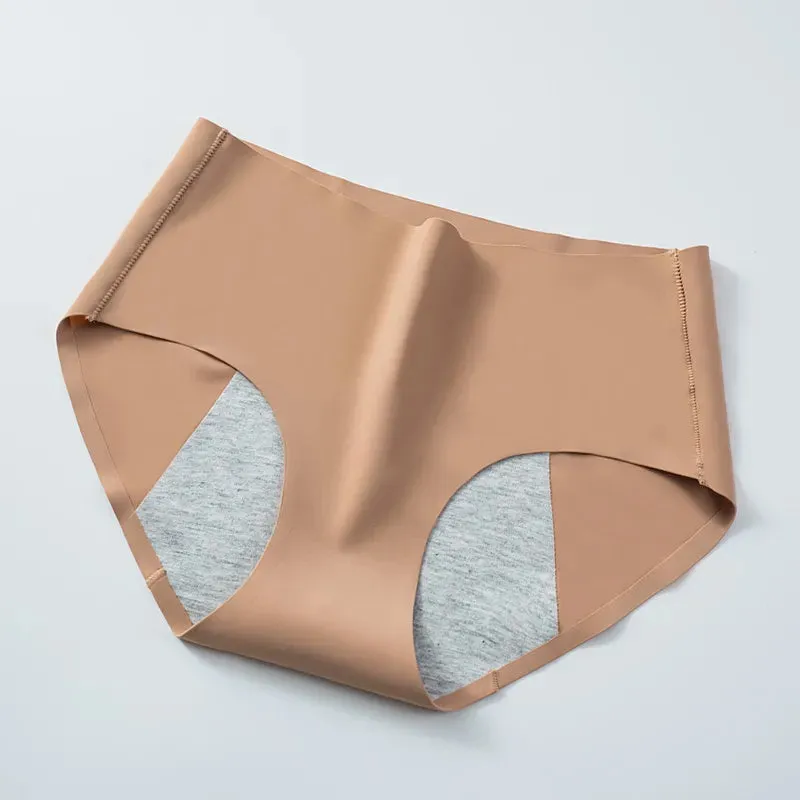 Lot de 3 Culottes anti-fuites en soie glacée - culotte invisible