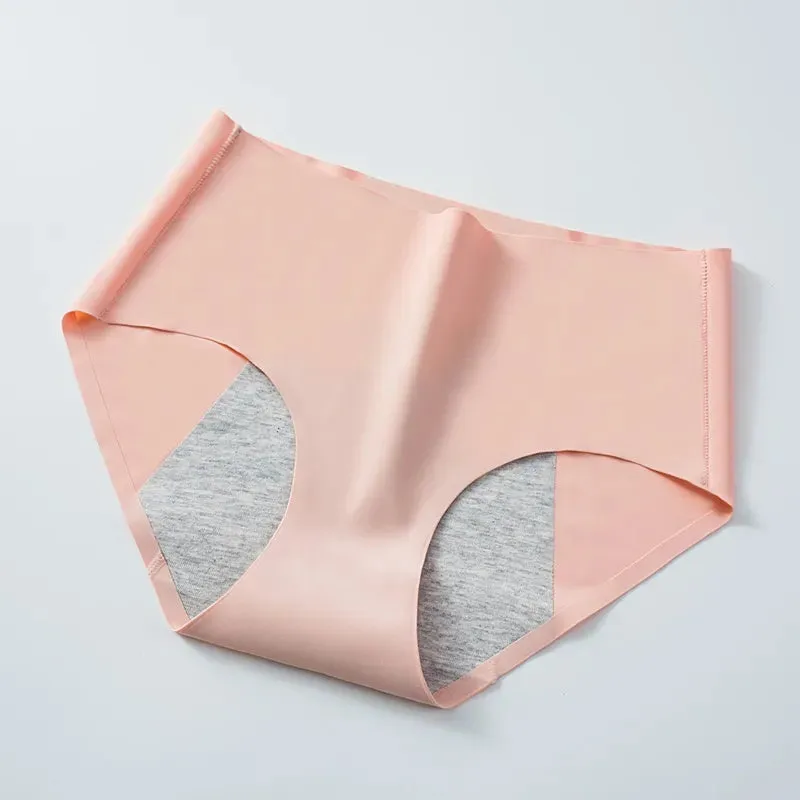 Lot de 3 Culottes anti-fuites en soie glacée - culotte invisible