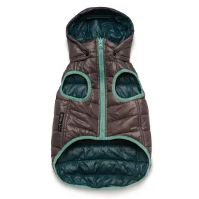 Love Thy Beast Teal &amp; Gray Reversible Puffer Jacket