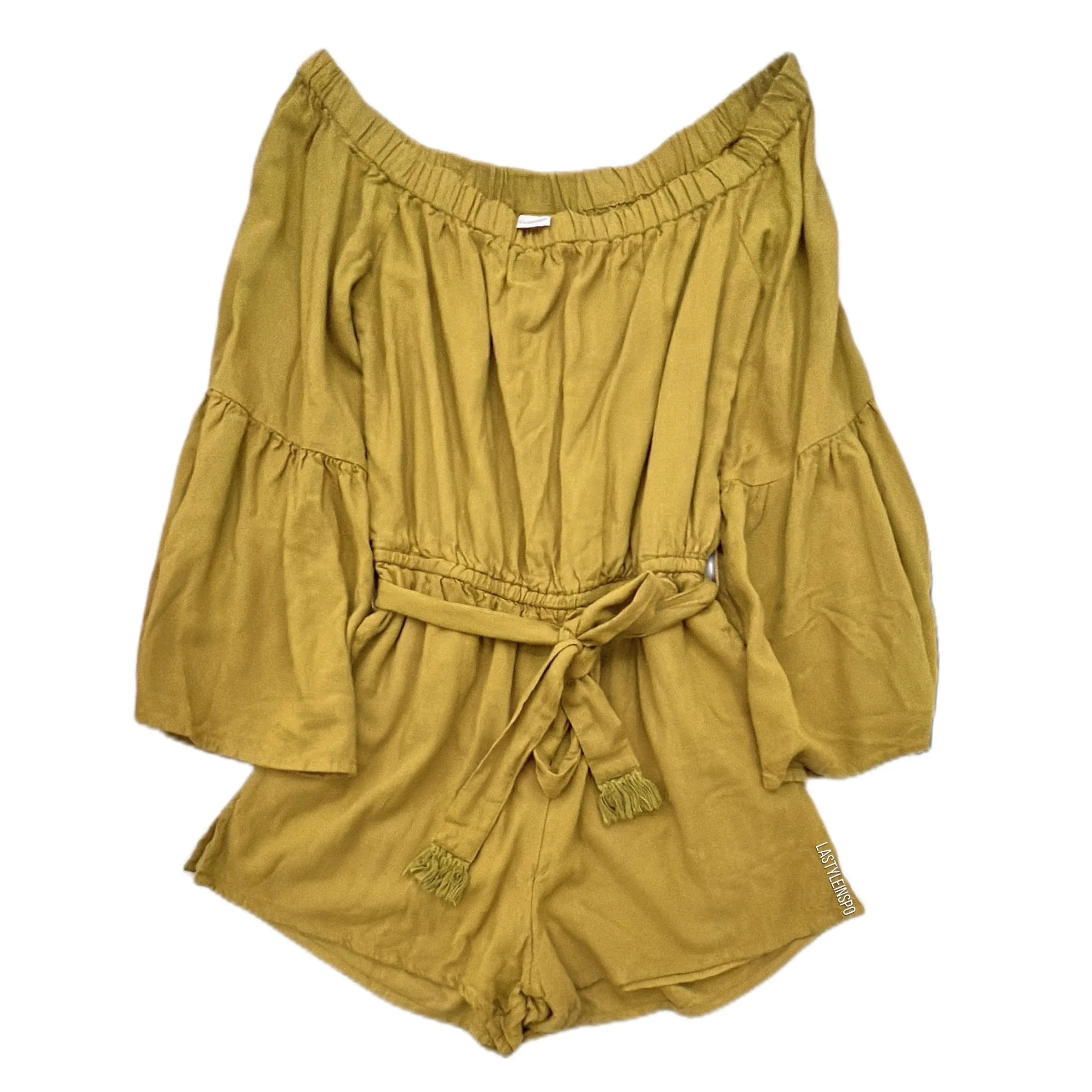 L*SPACE Long Sleeved Romper 100% Cotton Mustard Size S￼