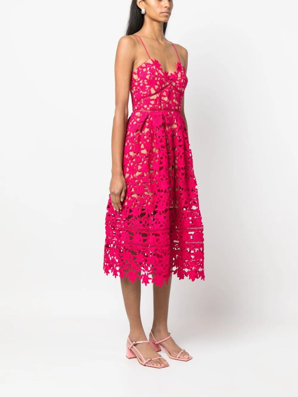 Magenta Azaelea Midi Dress