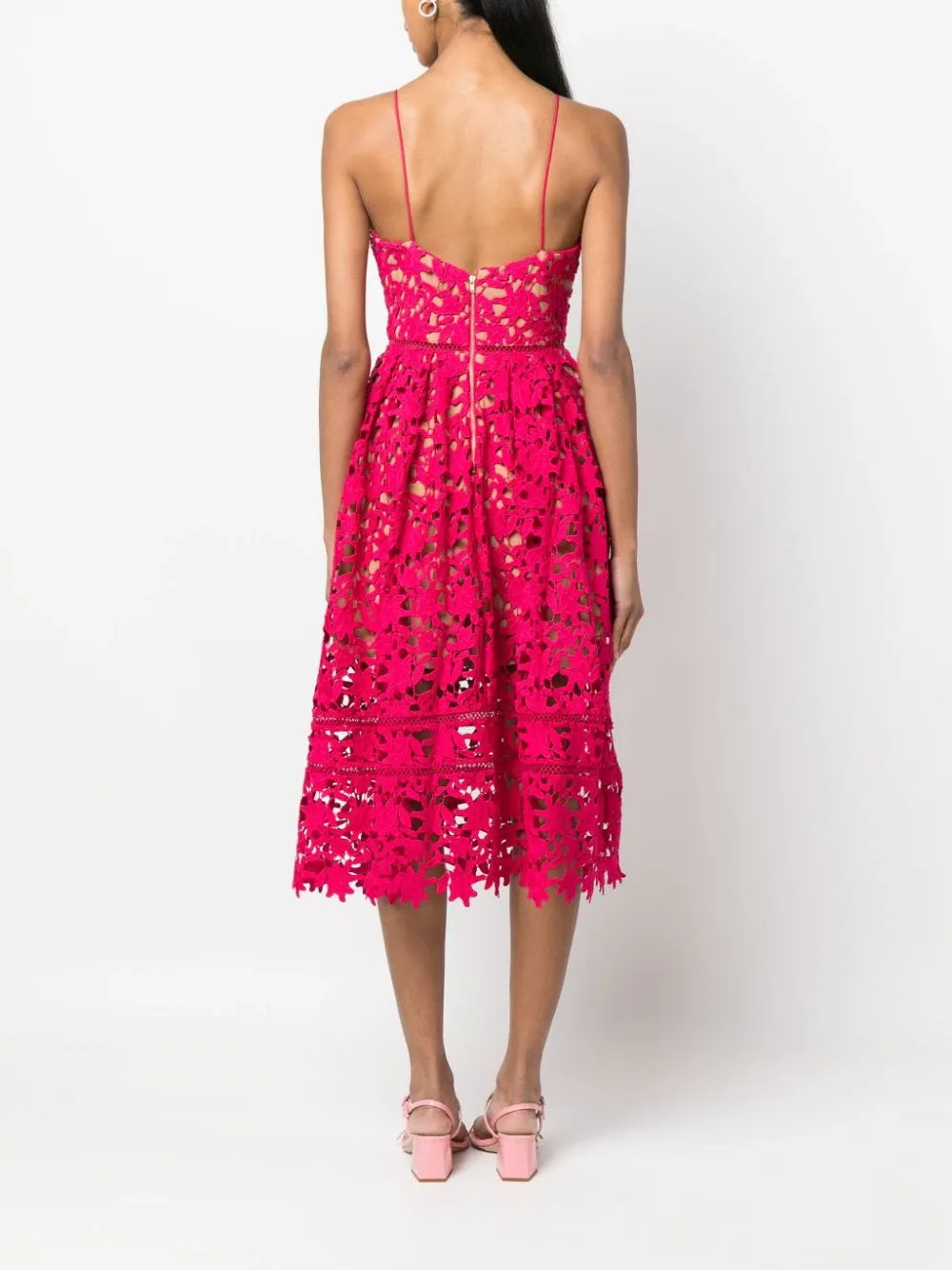 Magenta Azaelea Midi Dress