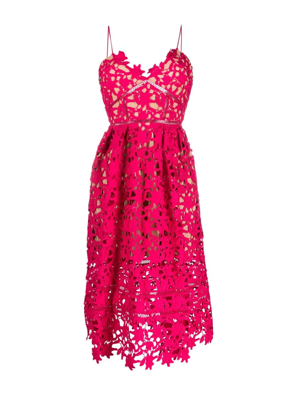 Magenta Azaelea Midi Dress