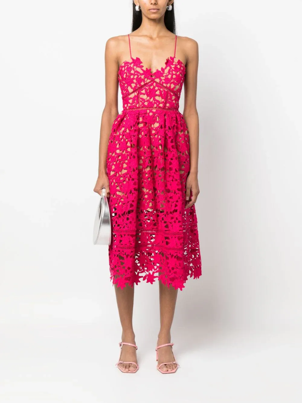 Magenta Azaelea Midi Dress